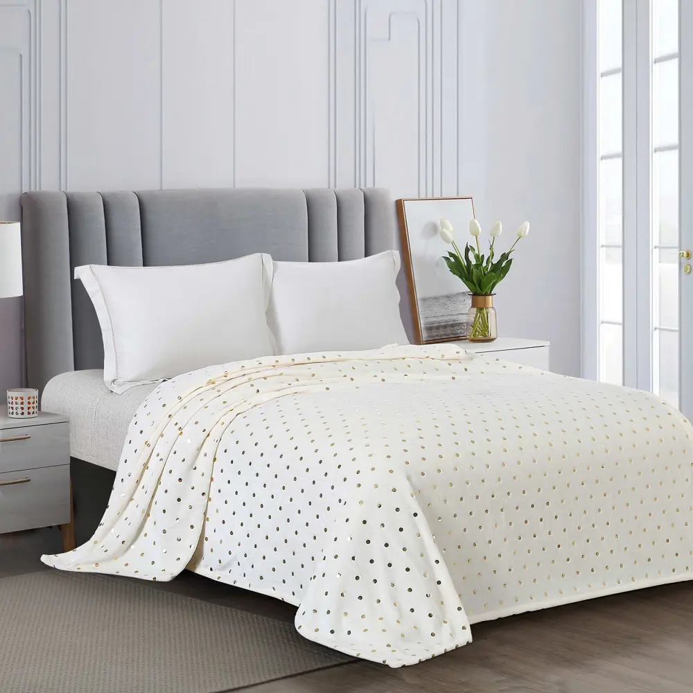 Плед Nawa Gold 150х200 см велсофт цвет экрю СТОЛИЦА ТЕКСТИЛЯ STLM-2205537 - Вид №5