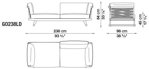 B&B Italia Outdoor Диван с шезлонгом Gio sun-id-1442753 - Вид №28