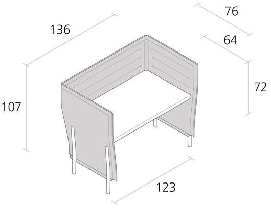 Alias Индивидуальное рабочее место с звукопоглощающими перегородками Eleven high desk sun-id-1345428 - Вид №10