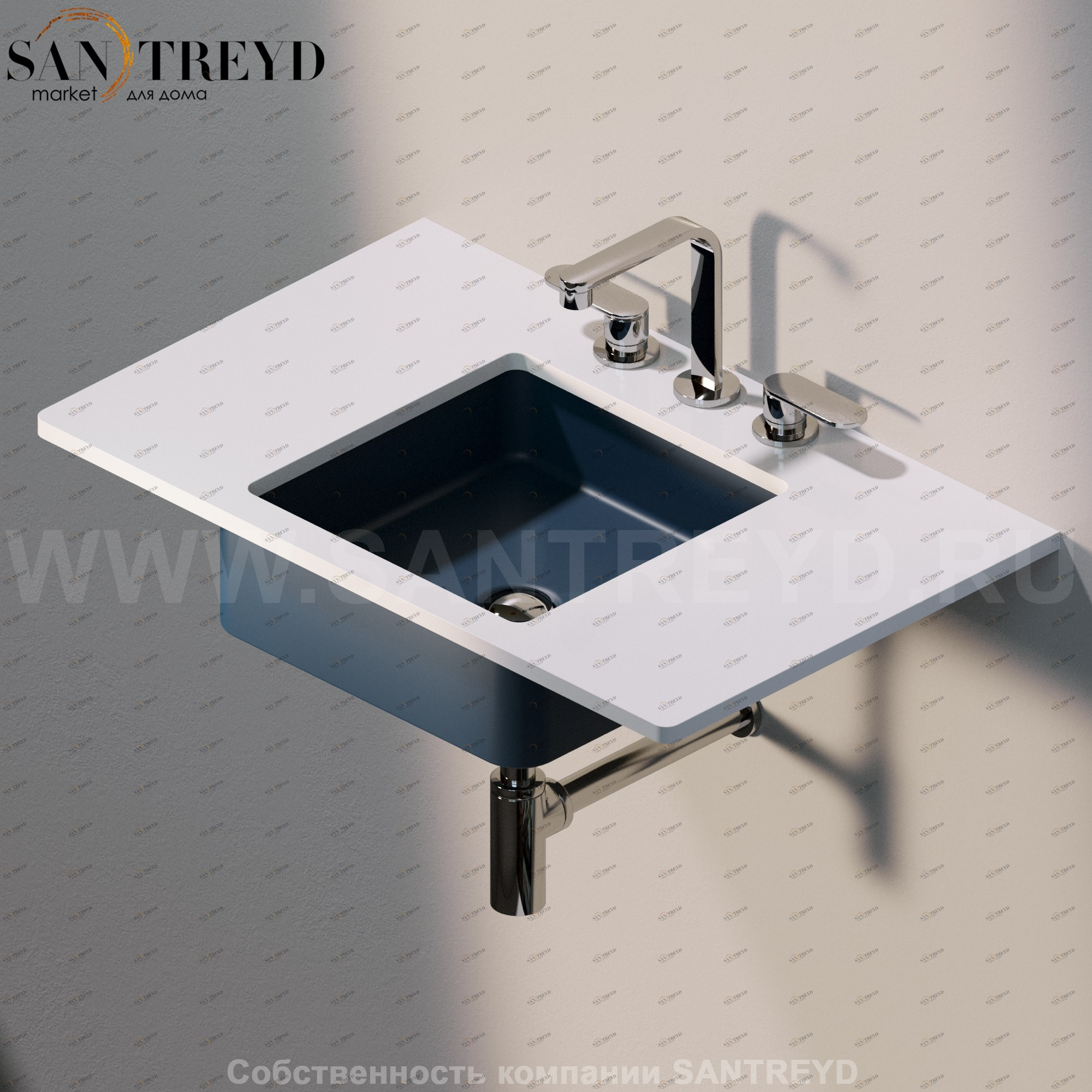 MW40SP7016 Накладная раковина под столешницу  квадратная Ceramica Flaminia Miniwash