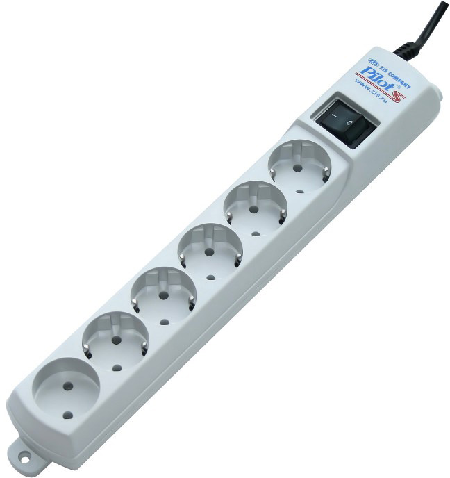 Pilot S5M Surge protector pilot s 5m, 6 outlets (5+1), white ZIS Santreyd 