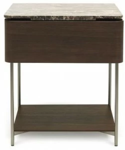 MisuraEmme Деревянная тумбочка с мраморной столешницей Misuraemme