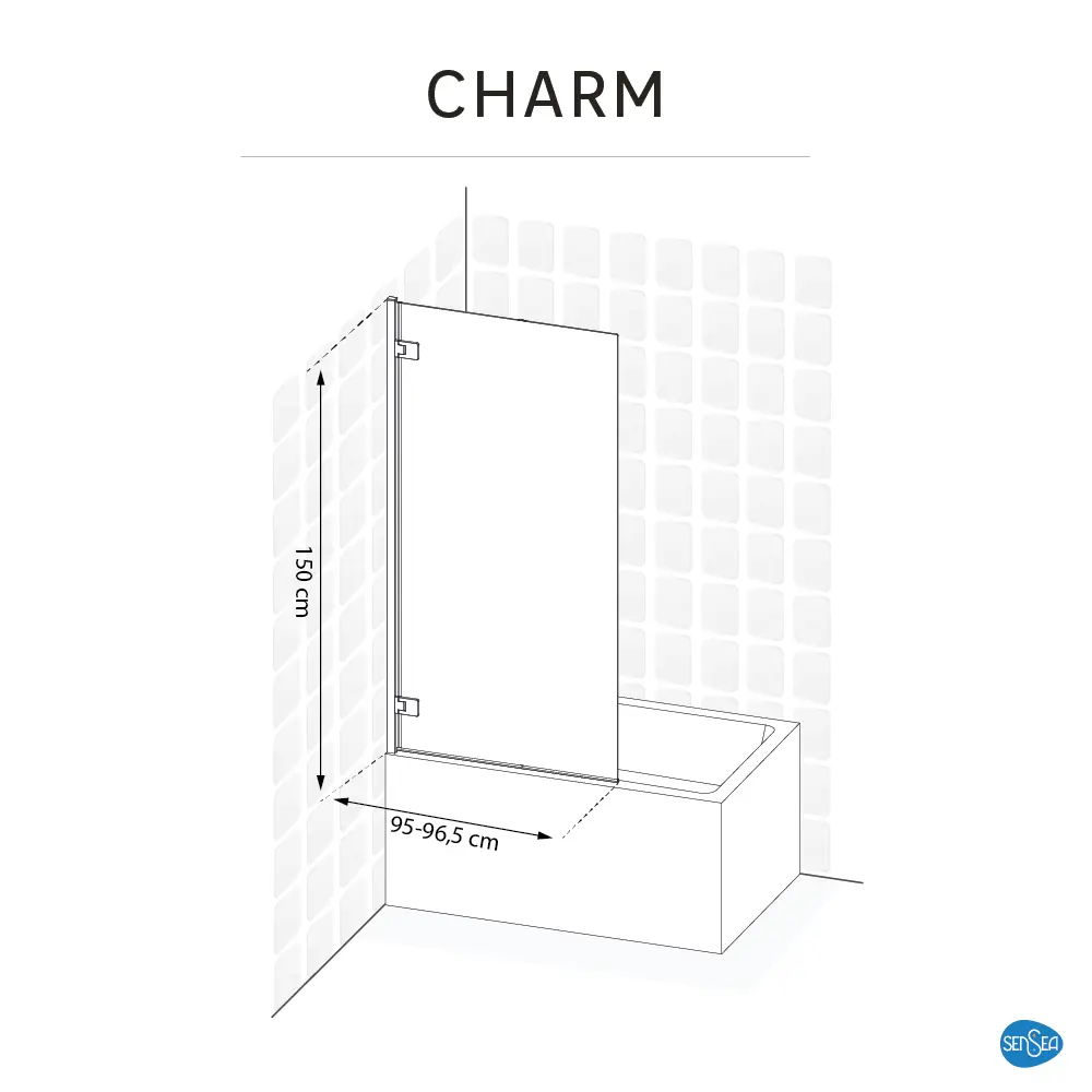 Ширма на ванну Sensea Charm поворотная 150 см цвет хром 82603378 STLM-2048096 Без серии - Вид №5