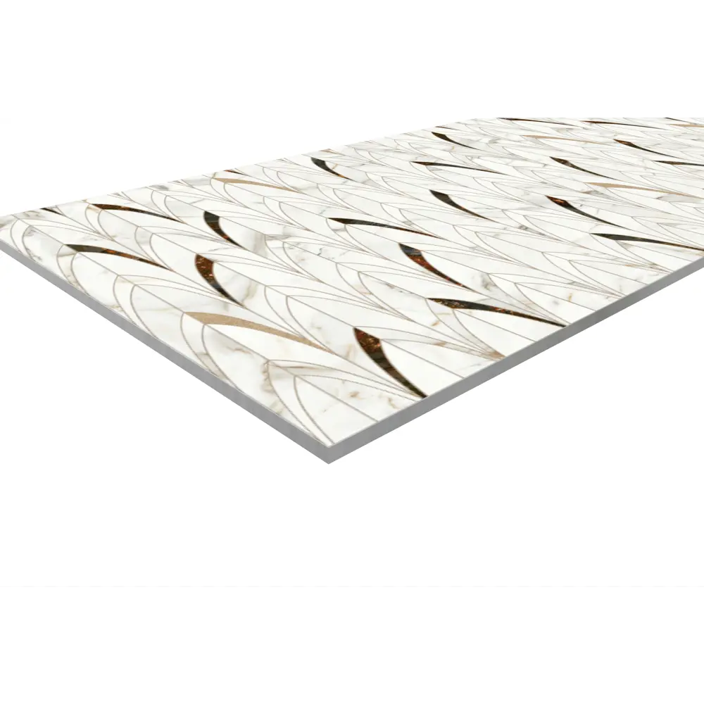 Стеновая панель Delicate Amber 240x0.4x60 см алюминий цвет белый 89199608 STLM-2040820 ALUMOART  - Вид №1
