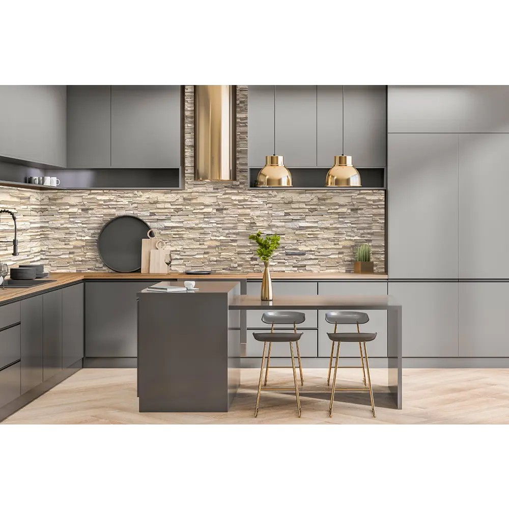 Santreyd Панель ПВХ Сланец бежевый 3000x600 мм для защиты стен 89346062 STLM-1383119 - Вид №1