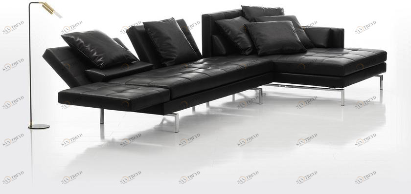 brühl Кожаный диван-кресло с шезлонгом Amber sun-id-1440341