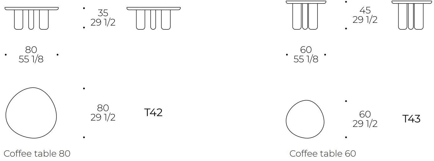 Liu Jo Living Collection Круглый деревянный журнальный столик Ceci est un caillou Cmb t43 - Вид №6