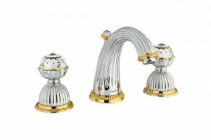 Bronces Mestre Смеситель для умывальника на 3 отверстия с полированными кристаллами Swarovski® Artica 033201.000.52