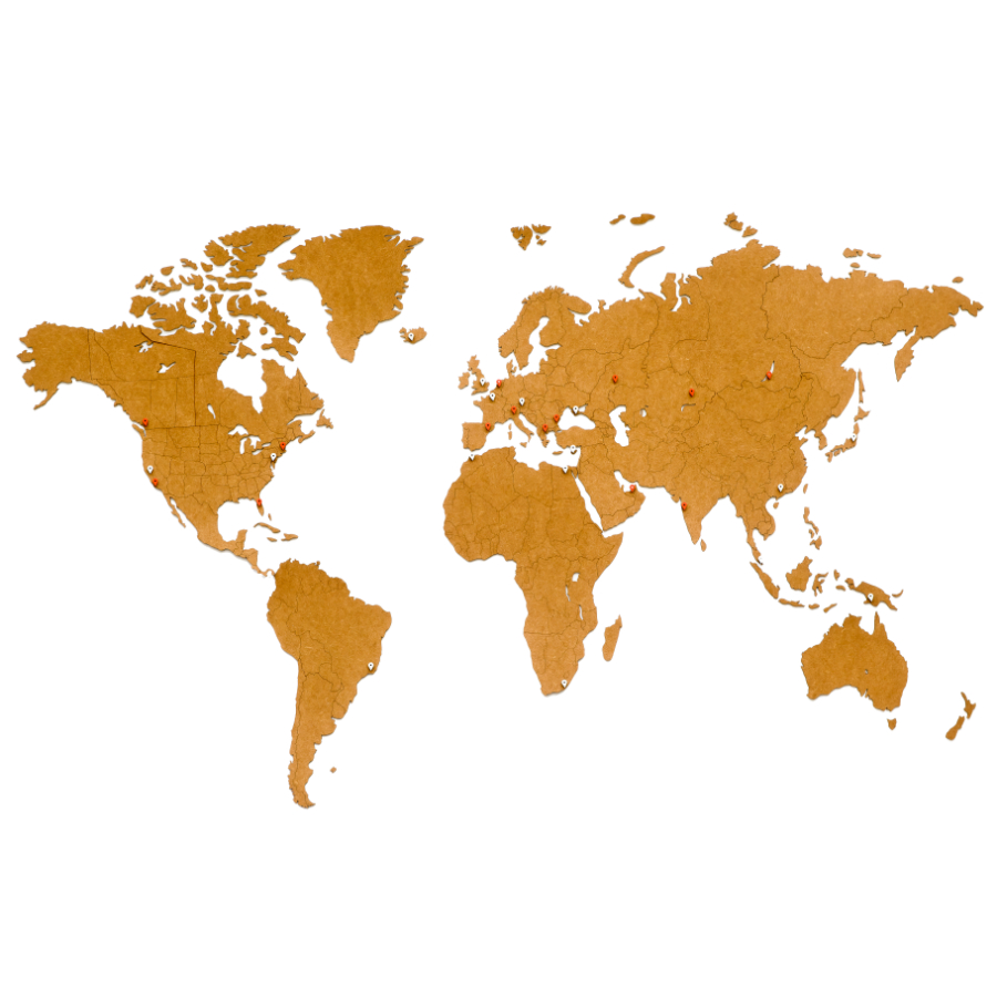 18-22 Карта мира wall decoration 180х108cm коричневая Mimi  - Вид №2