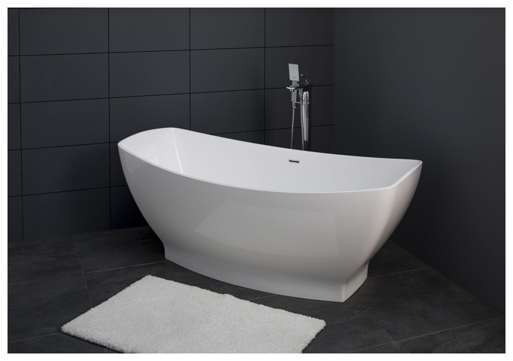 Ванна из искусственного камня Aquanet Sunset TC-S93 165x80, глянцевая TCS93 - Вид №3