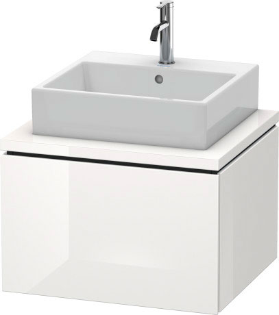 LC581009090 Тумбочка для консоли L-Cube #LC5810 620 x 547 мм Фланелево-серый шелковисто-матовый лак Duravit - Вид №2