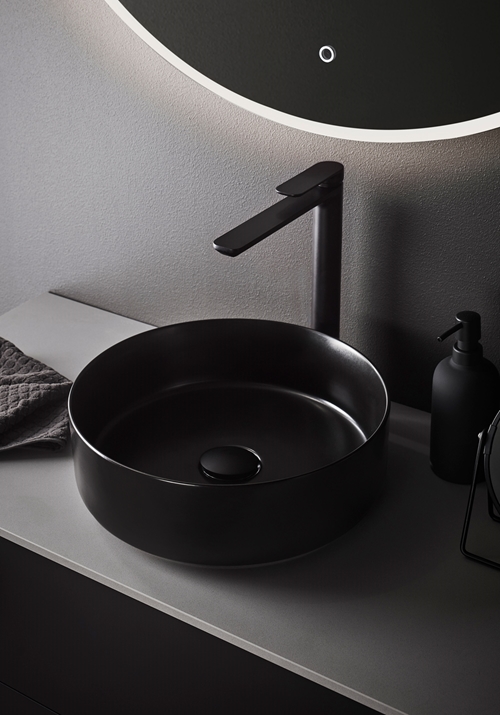 1381266 Смеситель Для Умывальника Slim High Black Hafa  Черный  - Вид №2