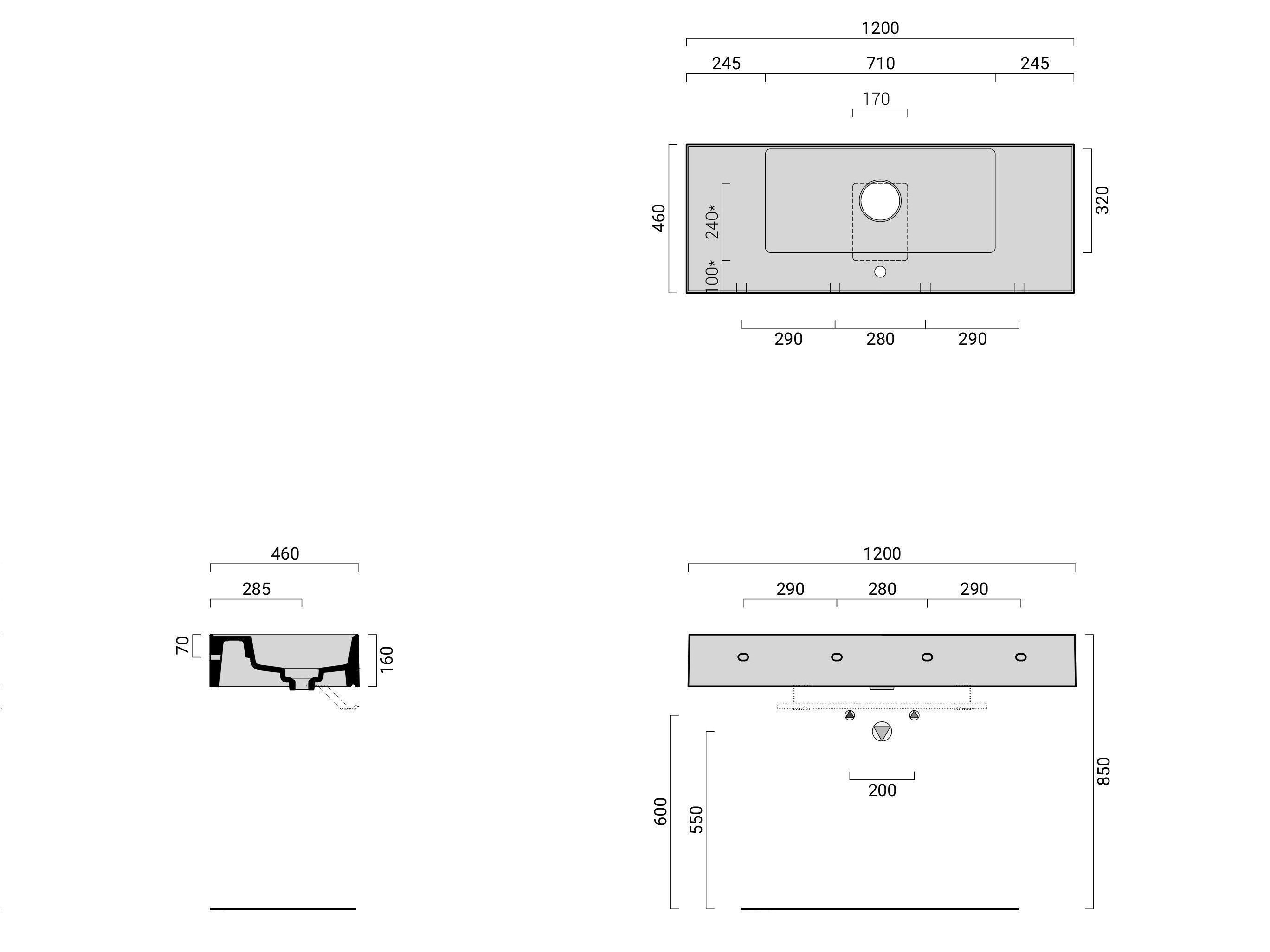Прямоугольная раковина Domus Falerii Lavatrucco ARCH-00153195 - Вид №9