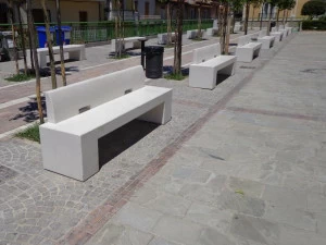 Manufatti Viscio Скамья из композитного материала в современном стиле со спинкой  Cc 25