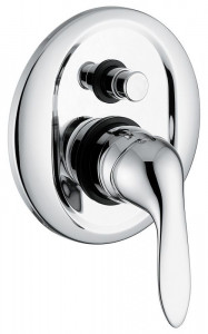 91019CR Внутристенный смеситель Neco на 2 выхода, цвет хром