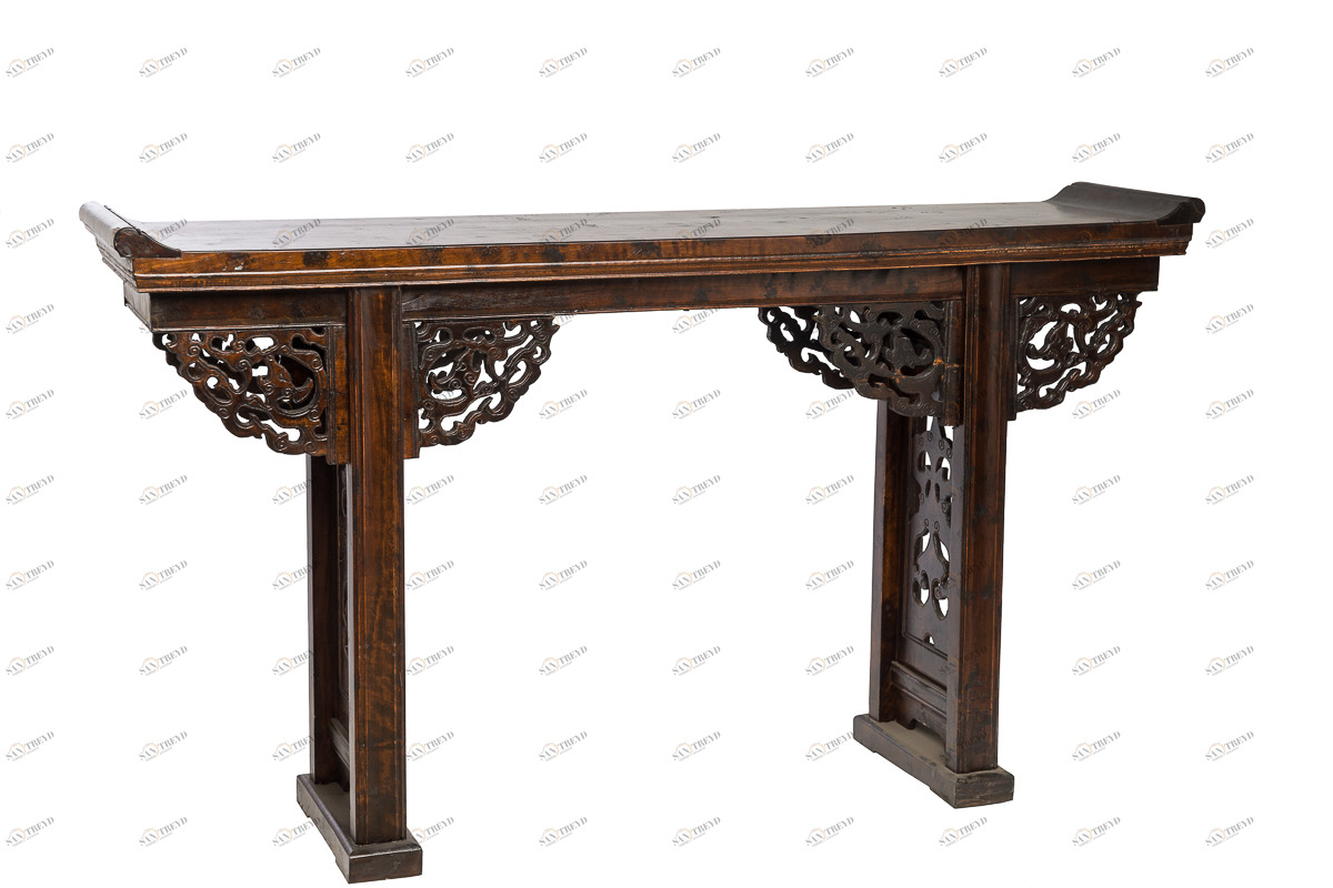 Консоль деревянная резная "Сян-Ань" ДОМАШНЯЯ ОБСТАНОВКА  017341 Коричневый Santreyd 