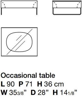 Kristalia Прямоугольный журнальный столик на стеклянных салазках Holo sun-id-1348349 - Вид №4