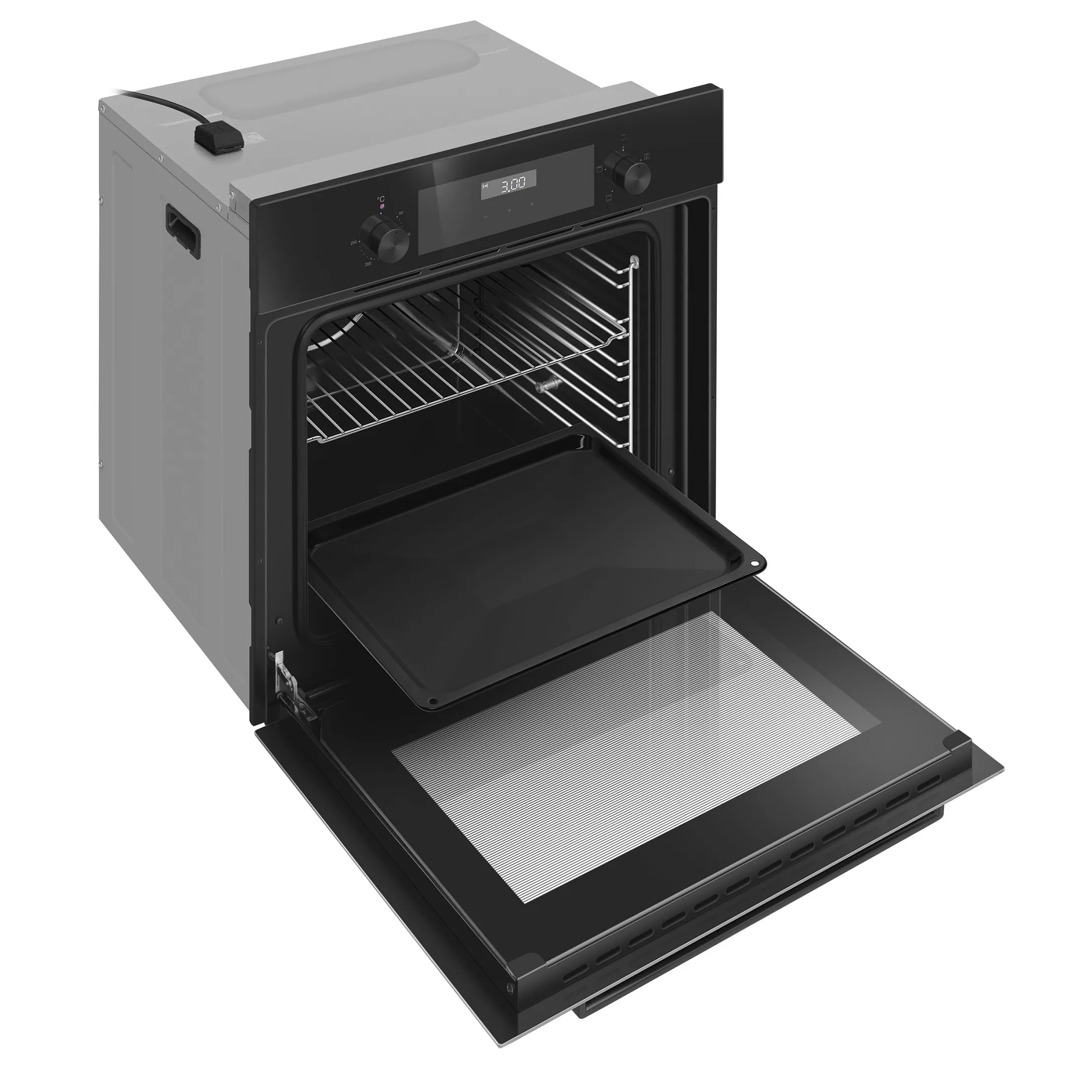 9168826 Электрический духовой шкаф Meferi MEO604BK POWER черный STDN-0131772 - Вид №4