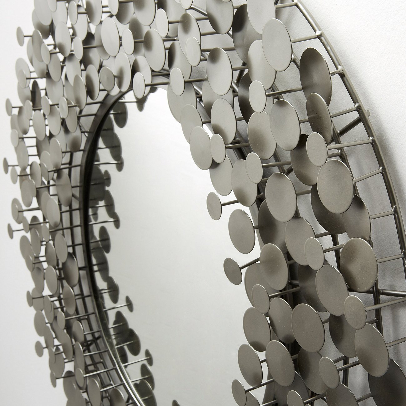 Зеркало круглое металлическое Wenda R55 от La Forma LA FORMA WENDA 342785 Серый  - Вид №2