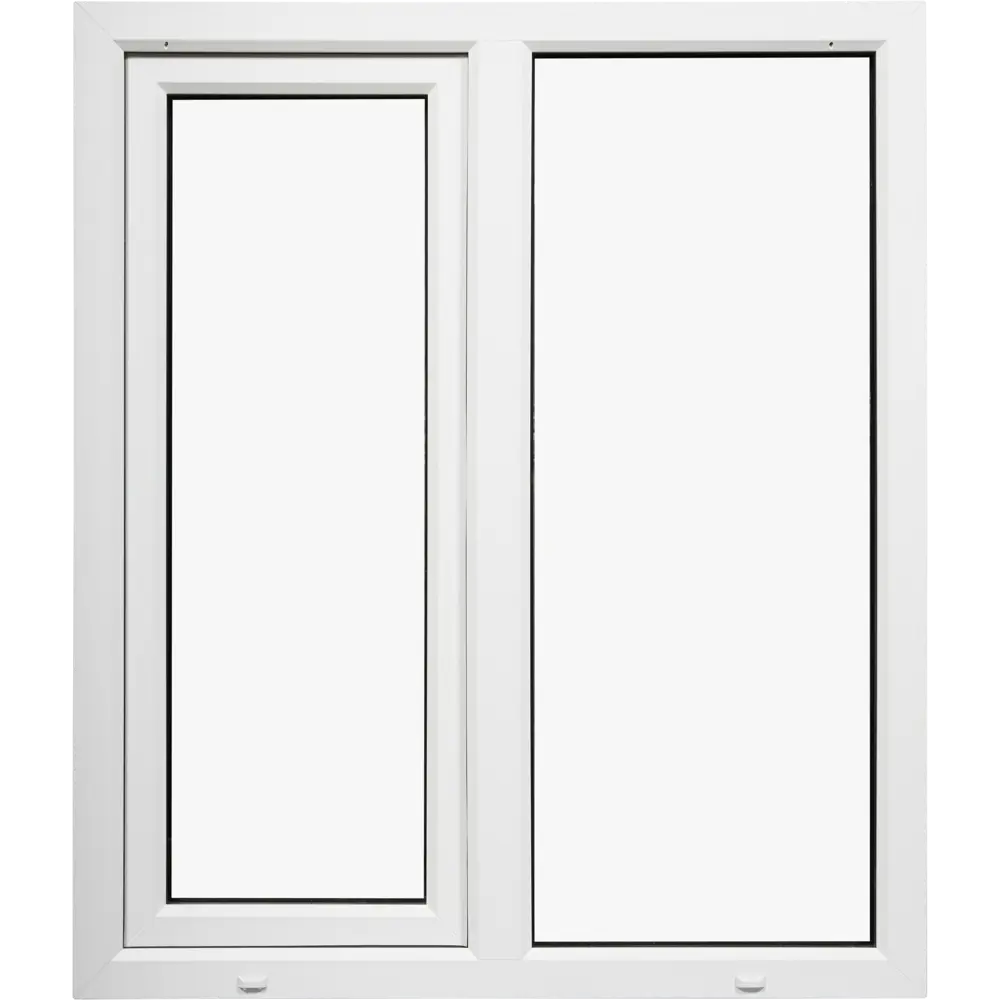 Пластиковое окно ПВХ VEKA двустворчатое 1170x1200 мм (ВхШ) однокамерный стеклопакет белый STLM-2136382 - Вид №3