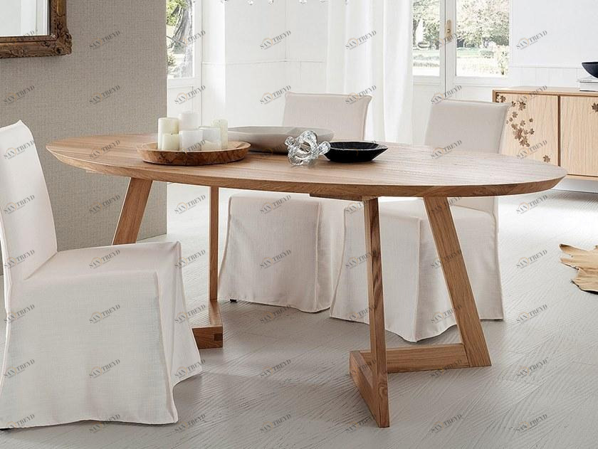 AltaCorte Овальный обеденный стол из дуба Ecolab 2 Lb-ta812153