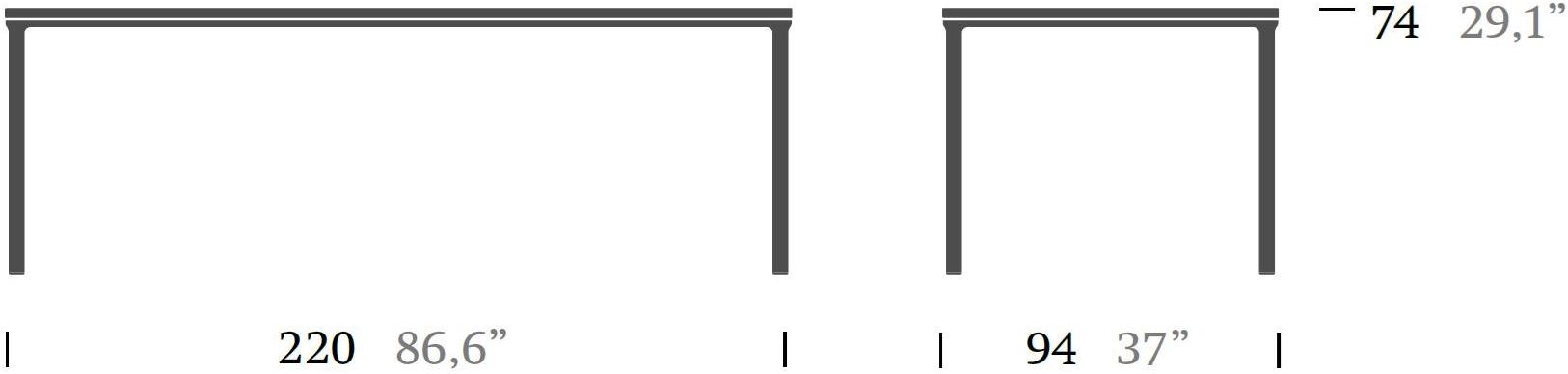 Kettal Прямоугольный алюминиевый садовый стол Park life #11710 - Вид №3
