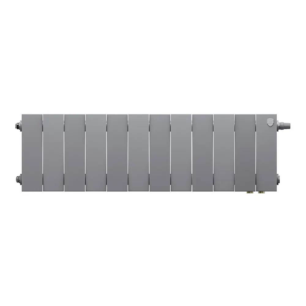 Радиатор секционный Royal Thermo PianoForte VDR80 200/10 12 секций нижнее правое подключение биметалл серый 89408792 STLM-2006894 