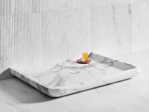 Мраморный прямоугольный поддон для душа