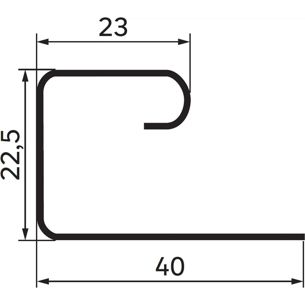 J-профиль для сайдинга MONLID цвет серый STLM-2049242 - Вид №1