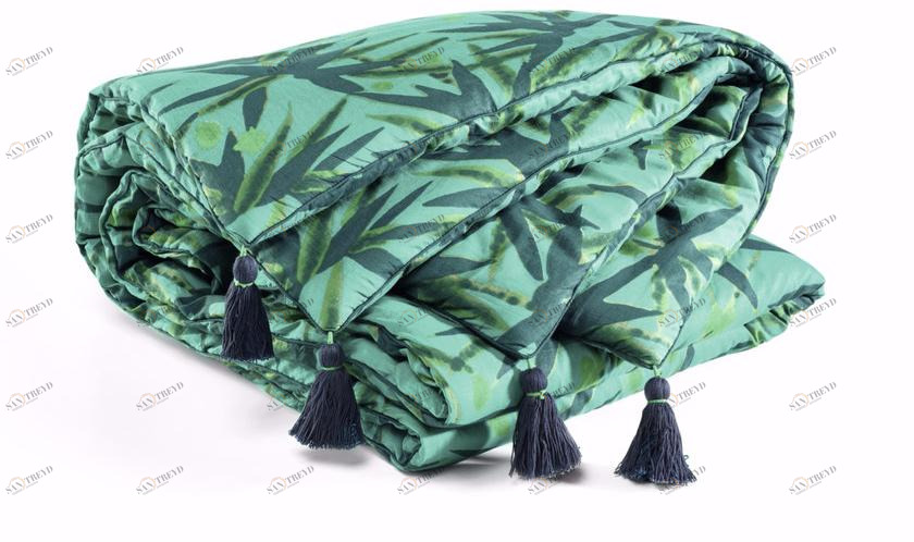 Élitis Печатное хлопковое одеяло с цветочными мотивами sun-id-1463349