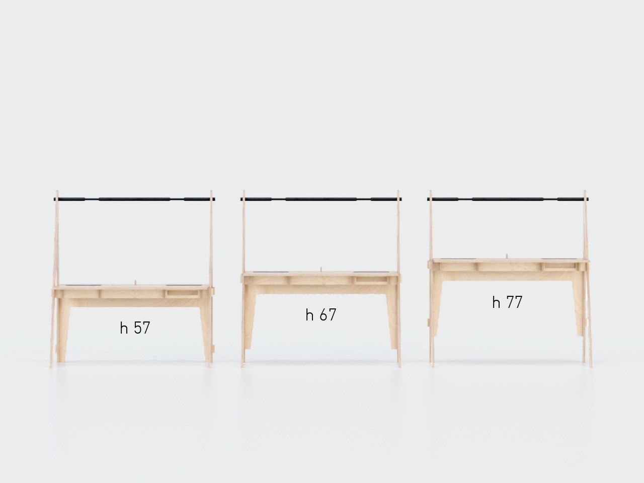 Прямоугольный стол с регулируемой высотой из березы Esposit ForKids ARCH-00126014 - Вид №2
