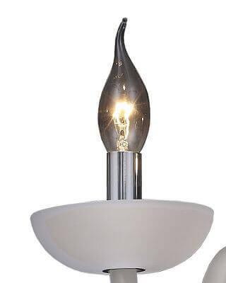 Бра на 2 лампы с подвесками белое "Нейт" 2029/2W-WTCR LUMIEN HALL СВЕЧА 00-3931605 Белый  - Вид №1