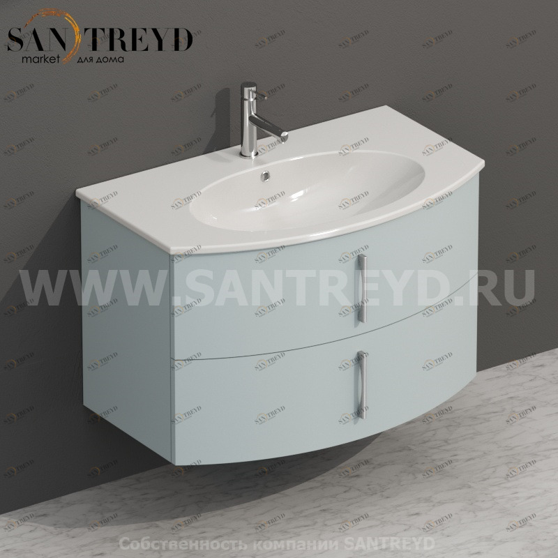 MDMC80Y155 Тумба с двумя ящиками 78 см синяя Globo 4ALL Италия Ceramica Globo