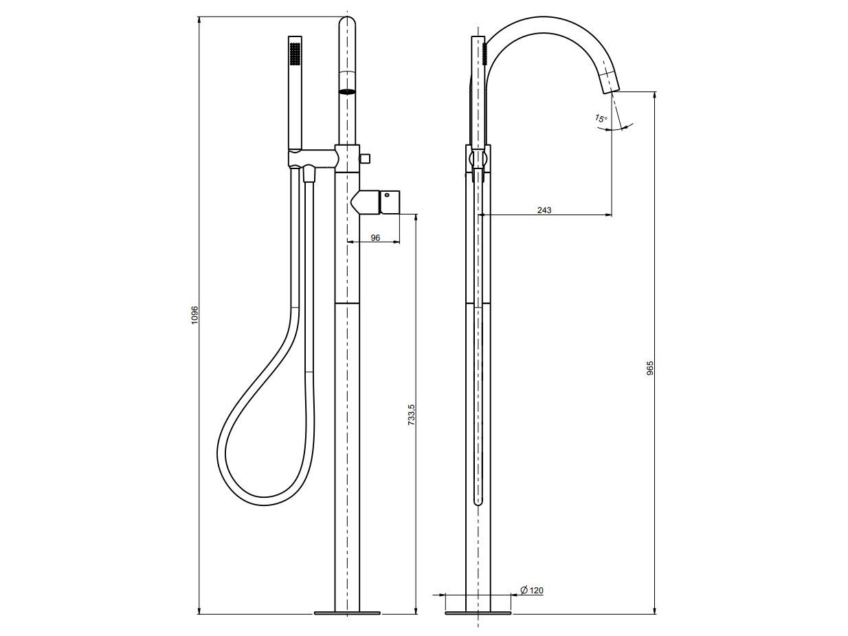 Смеситель для раковины из нержавеющей стали с ограничителем расхода Rubinetterie Frattini Pepe XLS 316 ARCH-00115869 - Вид №2