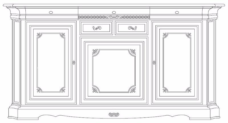 Arvestyle Буфет из массива дерева с распашными дверцами Dogi Ks-e601-l - Вид №2