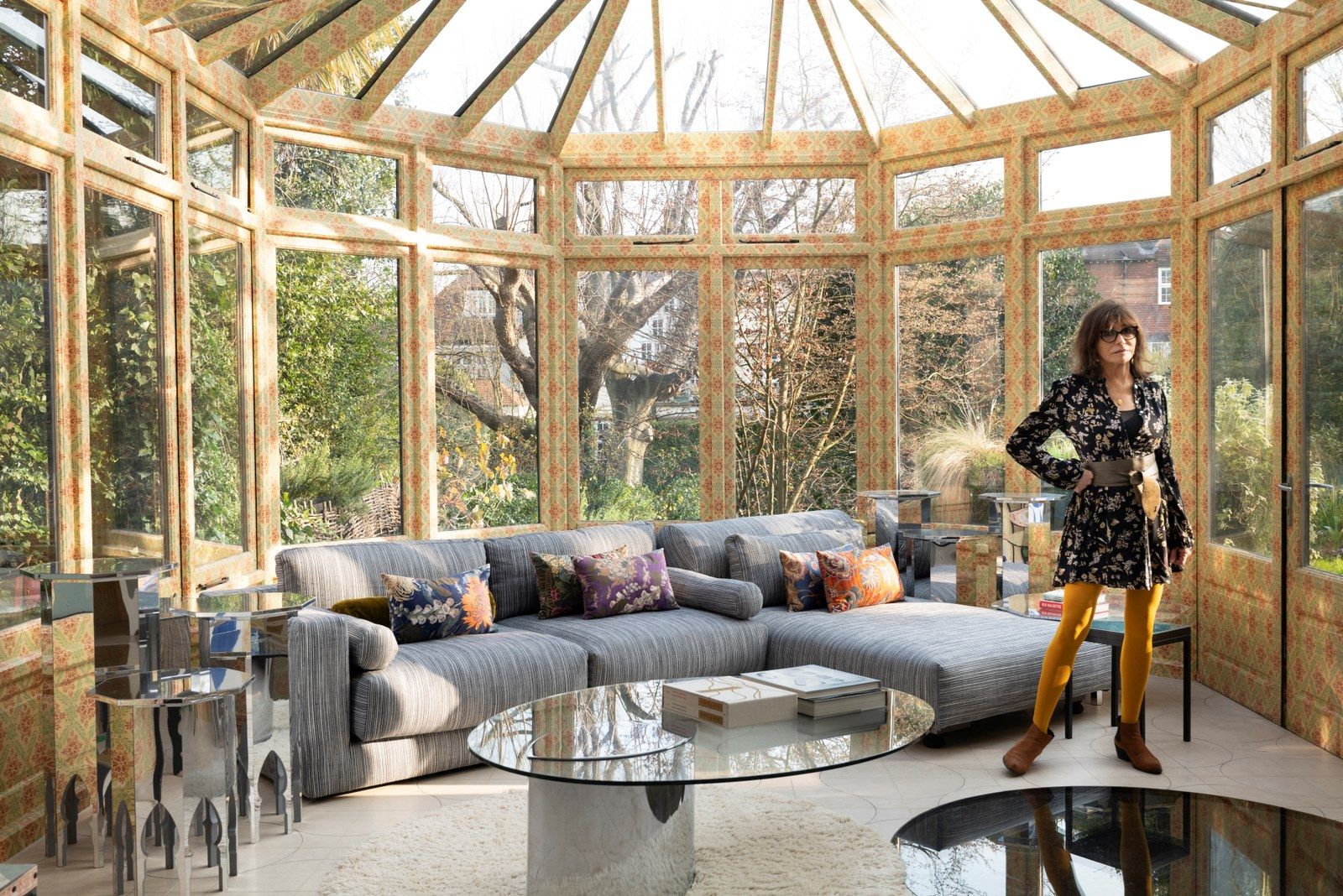 Квадратный стальной и стеклянный журнальный столик для гостиной MOROSO Salon Nana ARCH-00134514 - Вид №12