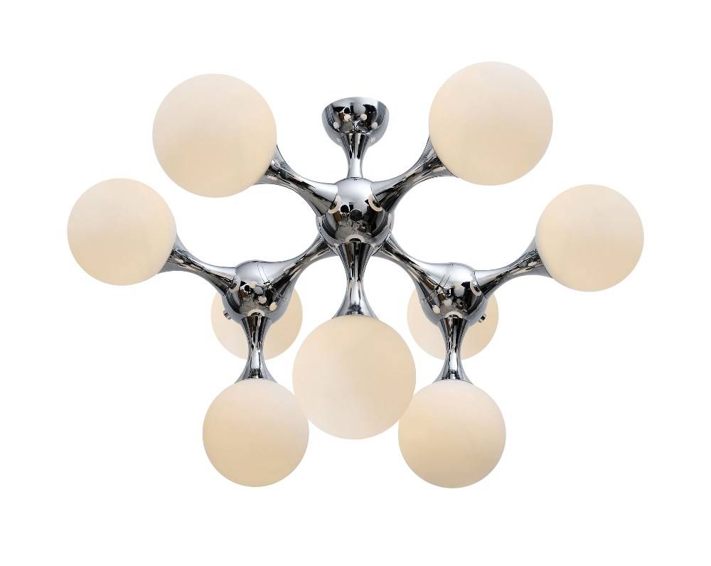 Потолочная люстра Crystal Lux Bolla PL9 CRYSTAL LUX ДИЗАЙНЕРСКИЕ, BOLLA, ШАР 058691 Белый  - Вид №1