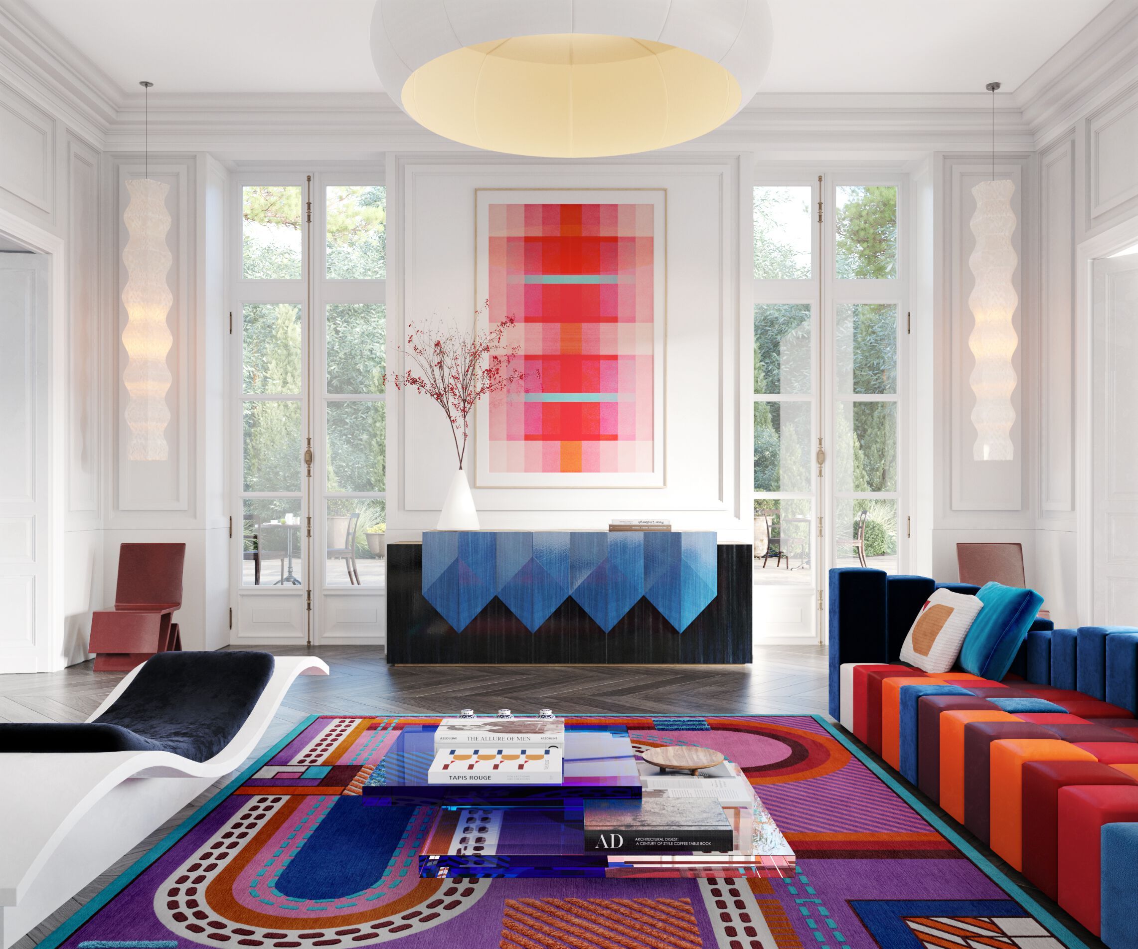 Прямоугольный ковер ручной работы Tapis Rouge абстракция III ARCH-00121730 - Вид №1