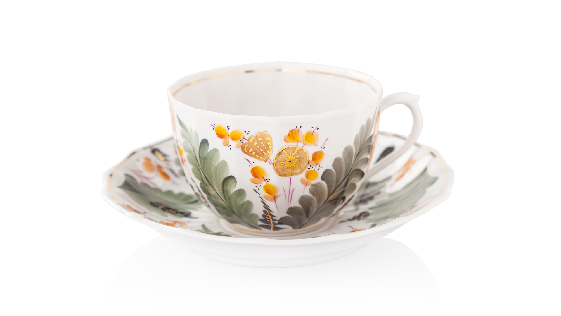 10621460 Промыслы Вербилок Сервиз чайный 6/15 "Горюн-трава" Фарфор  - Вид №4