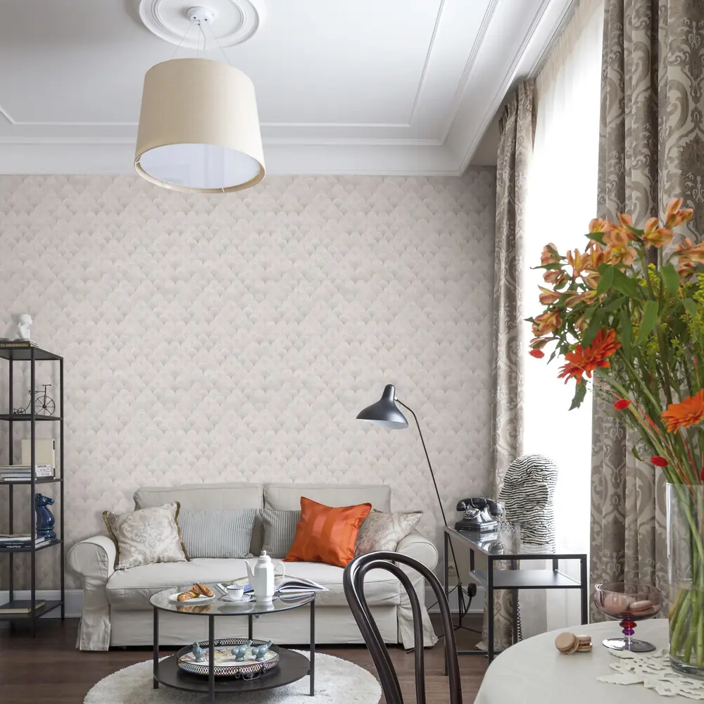 Обои флизелиновые Erismann Elegance бежевые 1.06 м 3601-2 82136397 STLM-2083145 - Вид №2