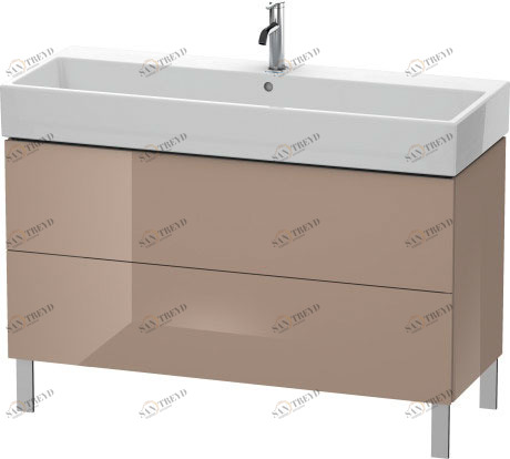 LC677908686 Тумбочка напольная L-Cube #LC6779 1184 x 459 мм Капучино глянцевый лак Duravit