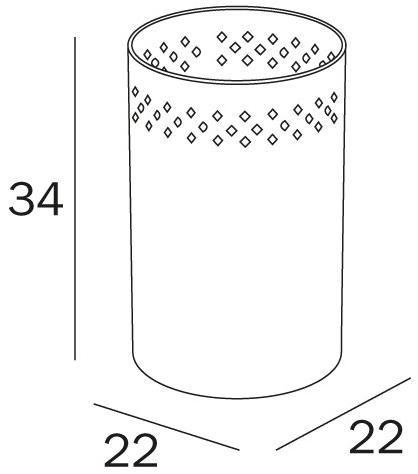 INDA® Металлический мусорный ящик Hotellerie Av4010 - Вид №1