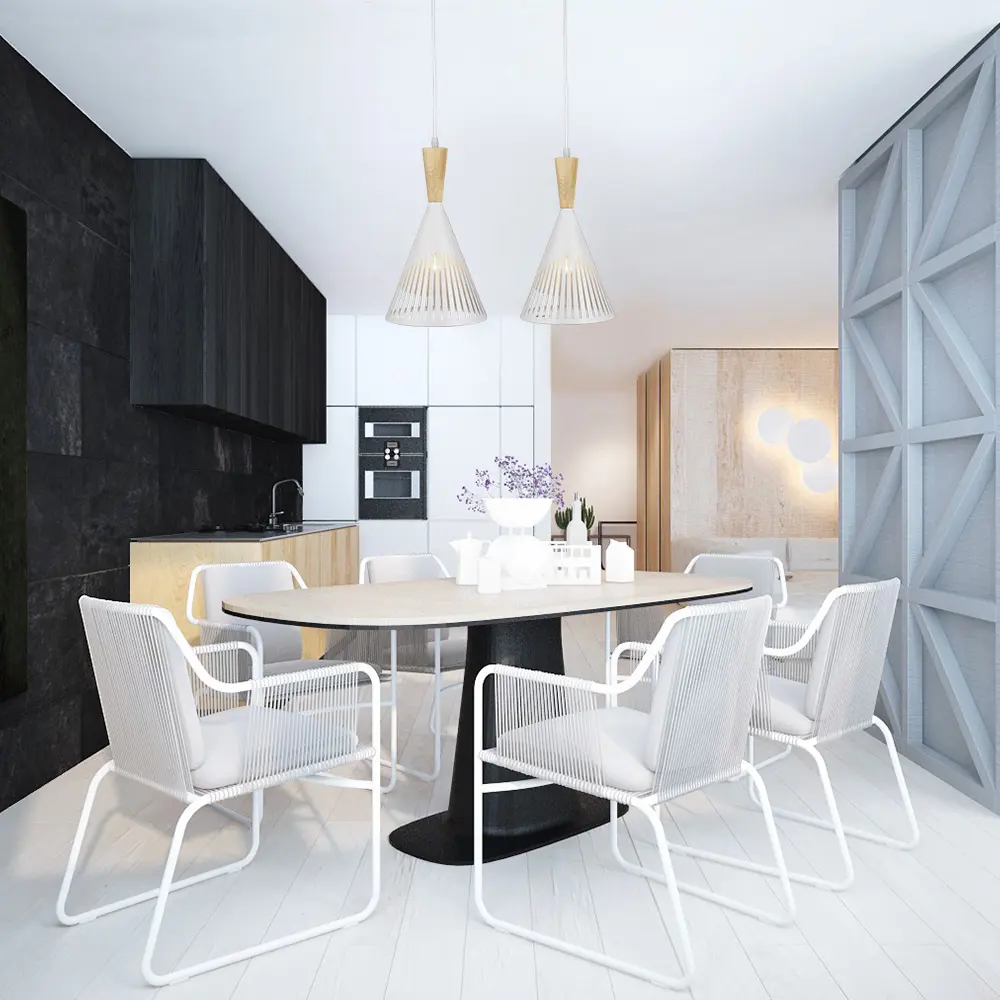 Подвесной светильник Семь огней Ноема 1 лампа 3 м² цвет белый STLM-2064470 - Вид №10