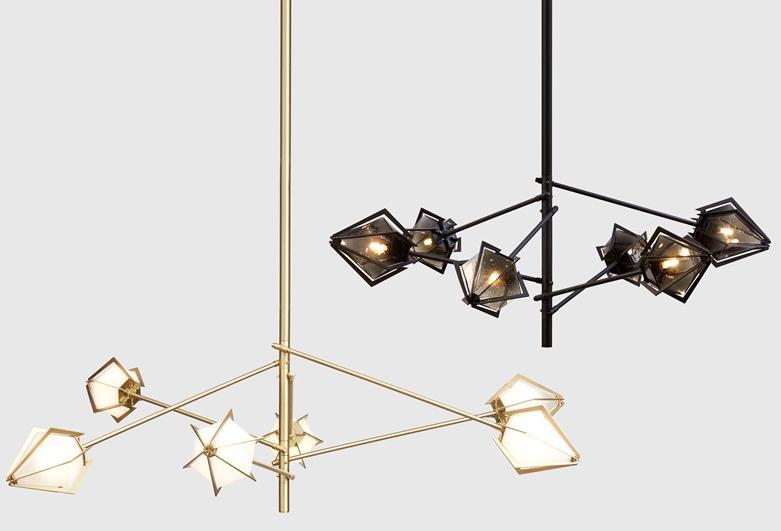 GABRIEL SCOTT Светодиодный подвесной светильник из стали и стекла с диммером Harlow sun-id-1373764 - Вид №2