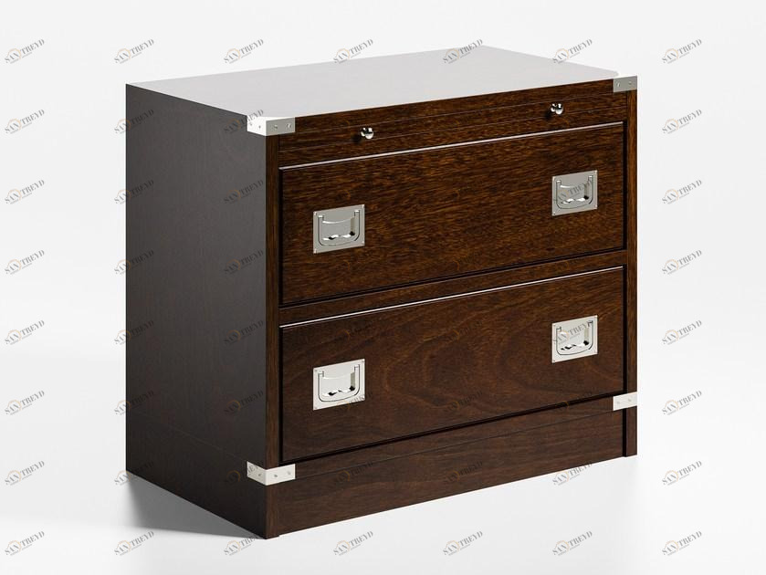 Caroti Прикроватная тумбочка из красного дерева с ящиками Via montenapoleone 566 