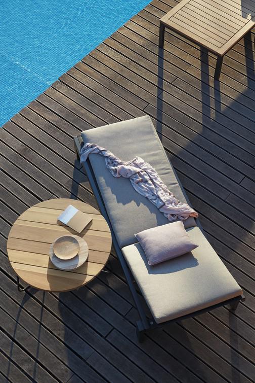 MNST472 Лежак белый f8 текстиль белый Manutti Fuse - Вид №2