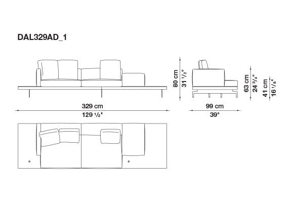 3-местный тканевый диван B&B Italia док ARCH-00033457 - Вид №56