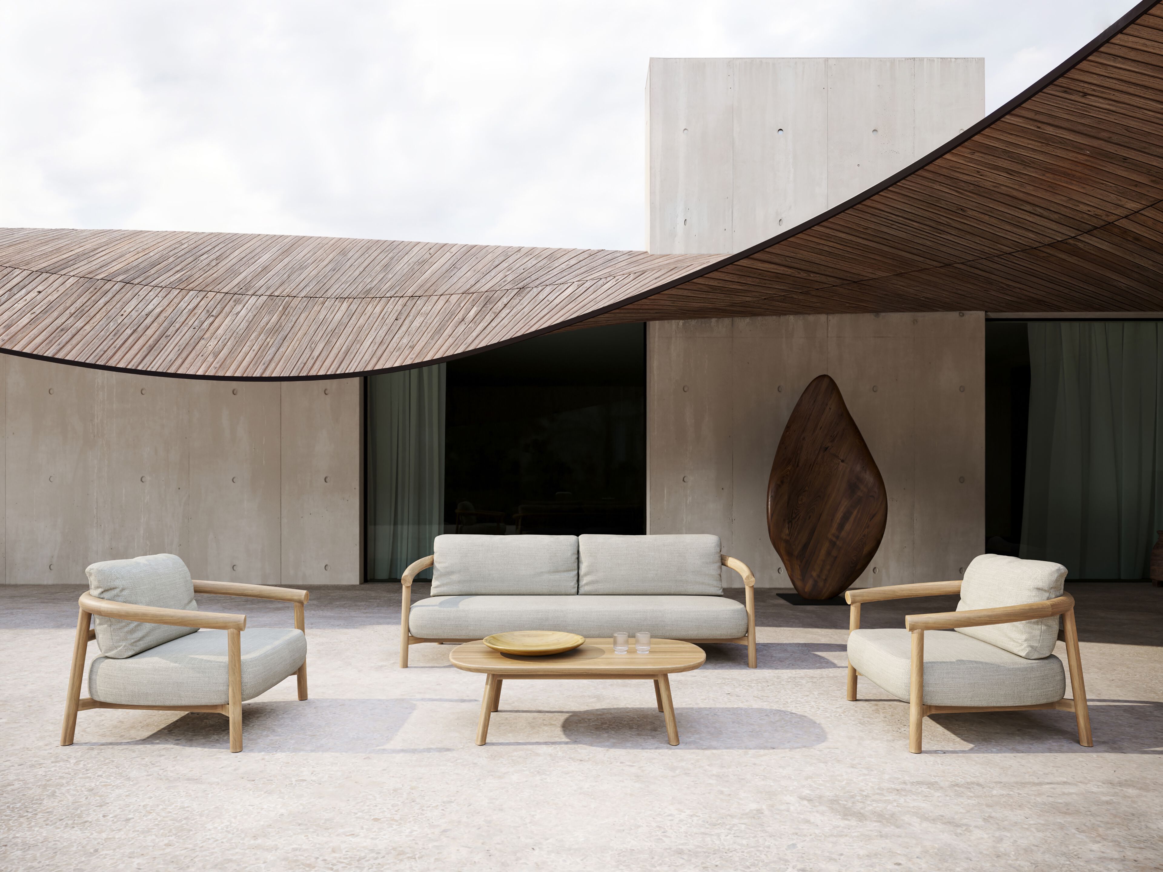 3-местный тканевый садовый диван SNOC Lyora ARCH-00021845 - Вид №2