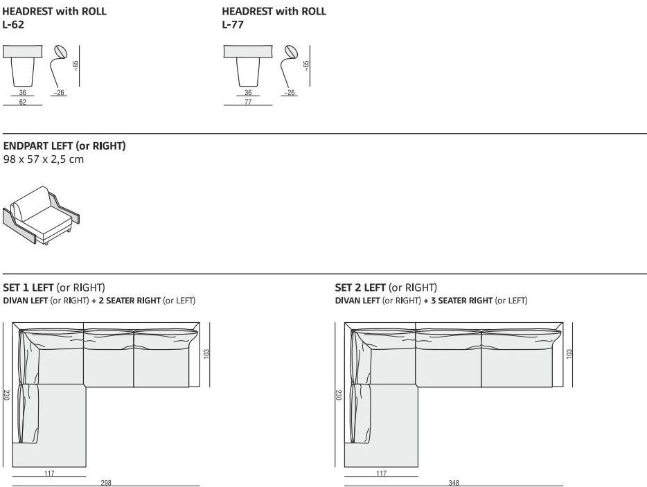 Sits Угловой диван из ткани с шезлонгом sun-id-1484513 - Вид №6
