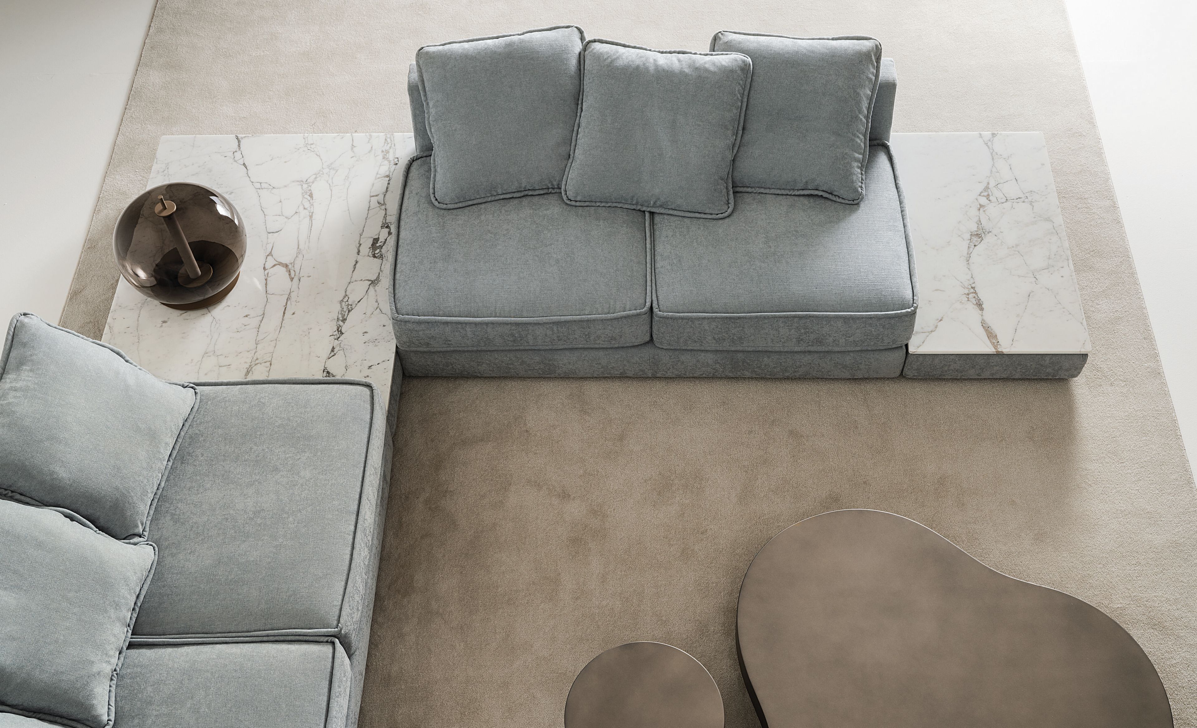 Прямоугольный мраморный журнальный столик Casamilano Pillopipe Evo ARCH-00019332 - Вид №1